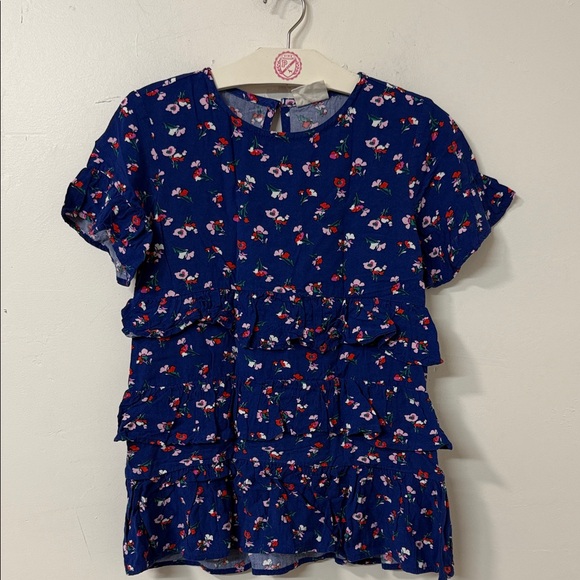 Crazy 8 Navy Floral Ruffle Dress - Picture 1 of 2